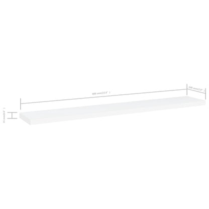 Ripiani Per Libreria 8Pz Bianchi 60X10X1,5 Cm Legno Multistrato Grigio Cemento