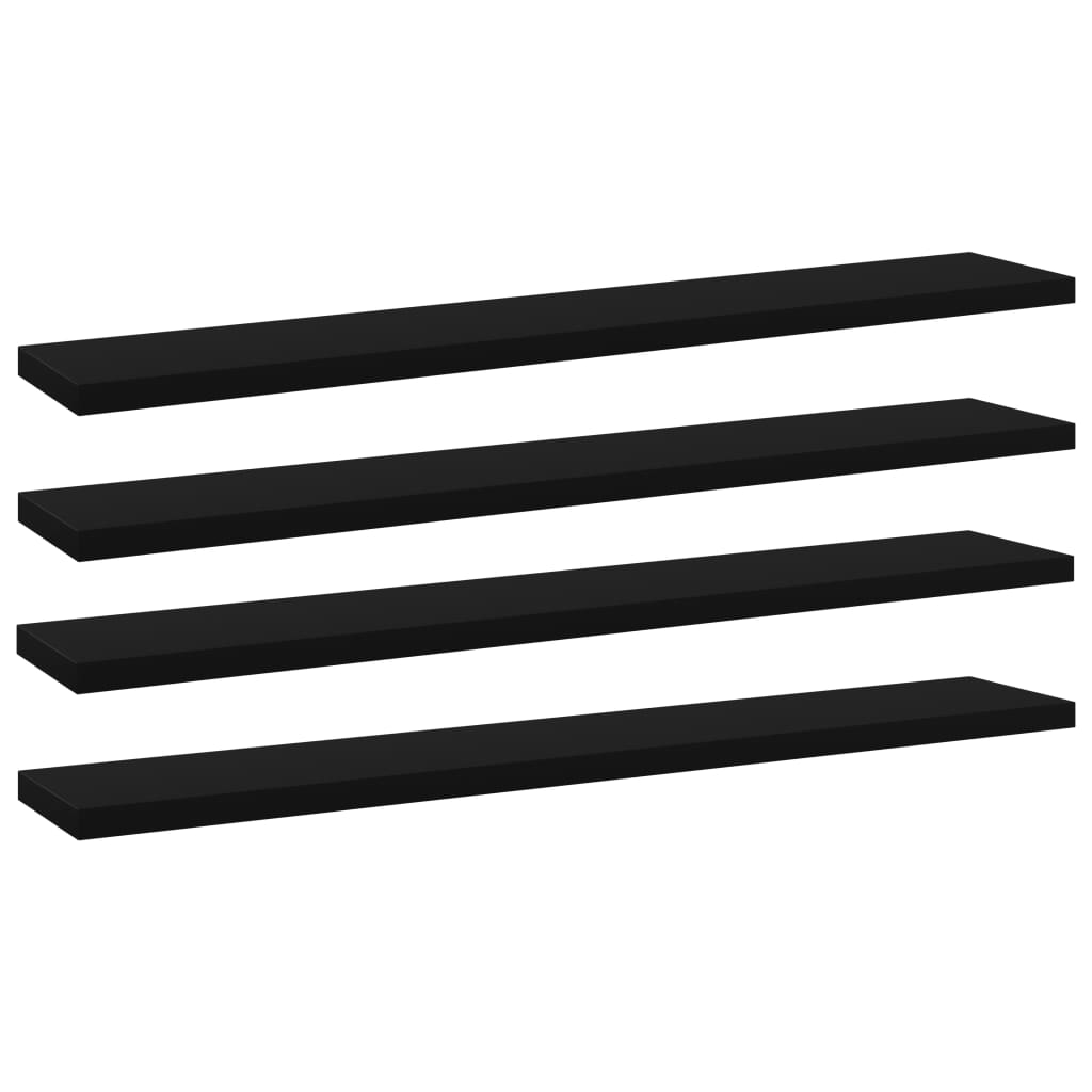 Ripiani Per Libreria 4Pz Neri 60X10X1,5Cm In Legno Multistrato Grigio Cemento
