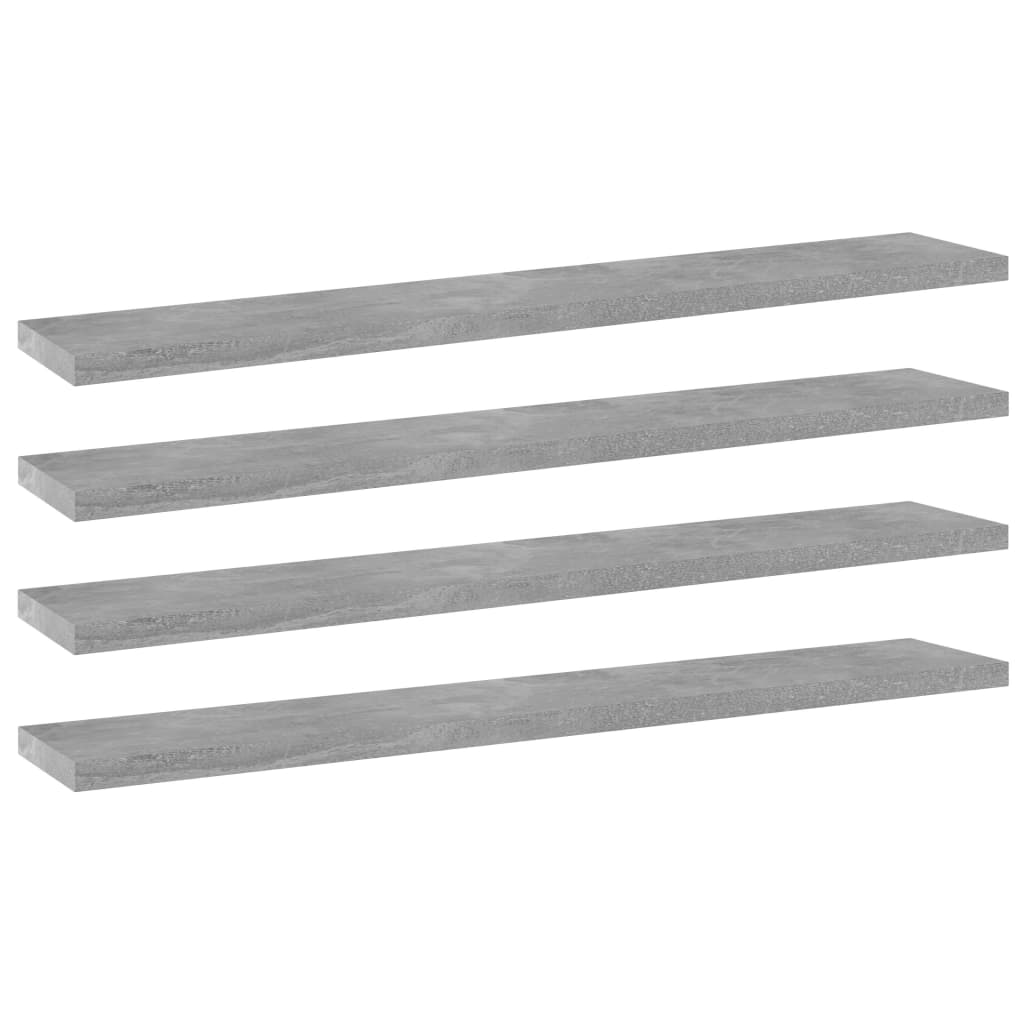 Ripiani Per Libreria 4Pz Grigio Cemento 60X10X1,5Cm Multistrato Grigio Cemento