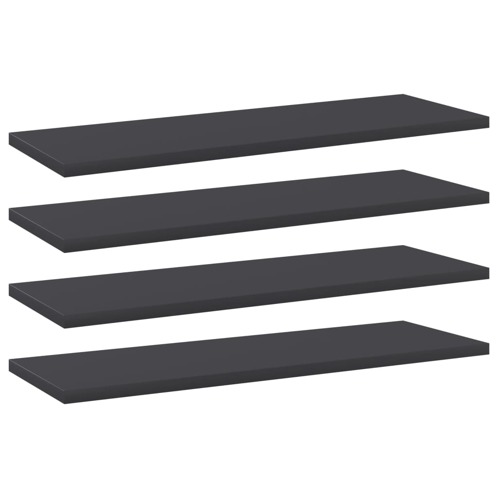 Ripiani Per Libreria 4Pz Grigi 60X20X1,5Cm In Legno Multistrato Grigio Cemento