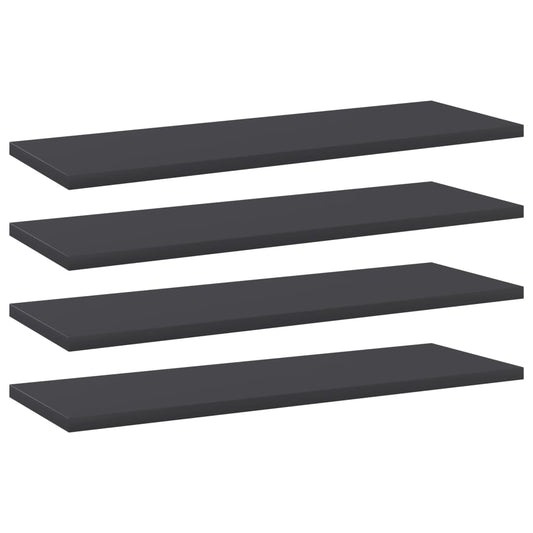 Ripiani Per Libreria 4Pz Grigi 60X20X1,5Cm In Legno Multistrato Grigio Cemento
