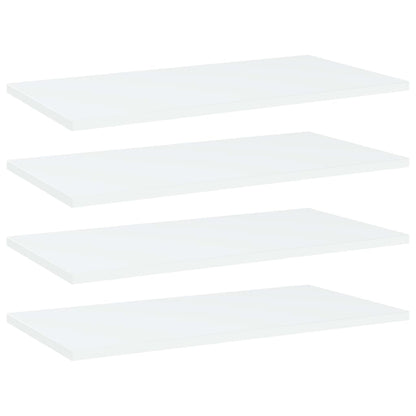 Ripiani Per Libreria 4Pz Bianchi 60X30X1,5 Cm Legno Multistrato Grigio Cemento