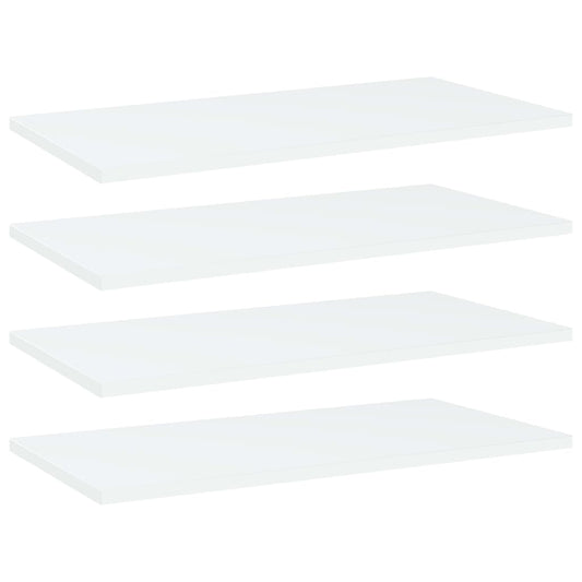 Ripiani Per Libreria 4Pz Bianchi 60X30X1,5 Cm Legno Multistrato Grigio Cemento