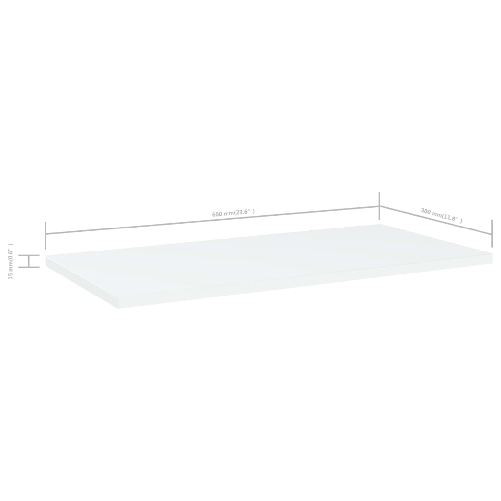 Ripiani Per Libreria 4Pz Bianchi 60X30X1,5 Cm Legno Multistrato Grigio Cemento
