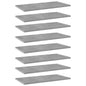 Ripiani Per Libreria 8Pz Grigio Cemento 60X30X1,5Cm Multistrato Grigio Cemento