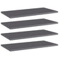 Ripiani Per Libreria 4Pz Grigio Lucido 60X30X1,5Cm Multistrato Grigio Cemento