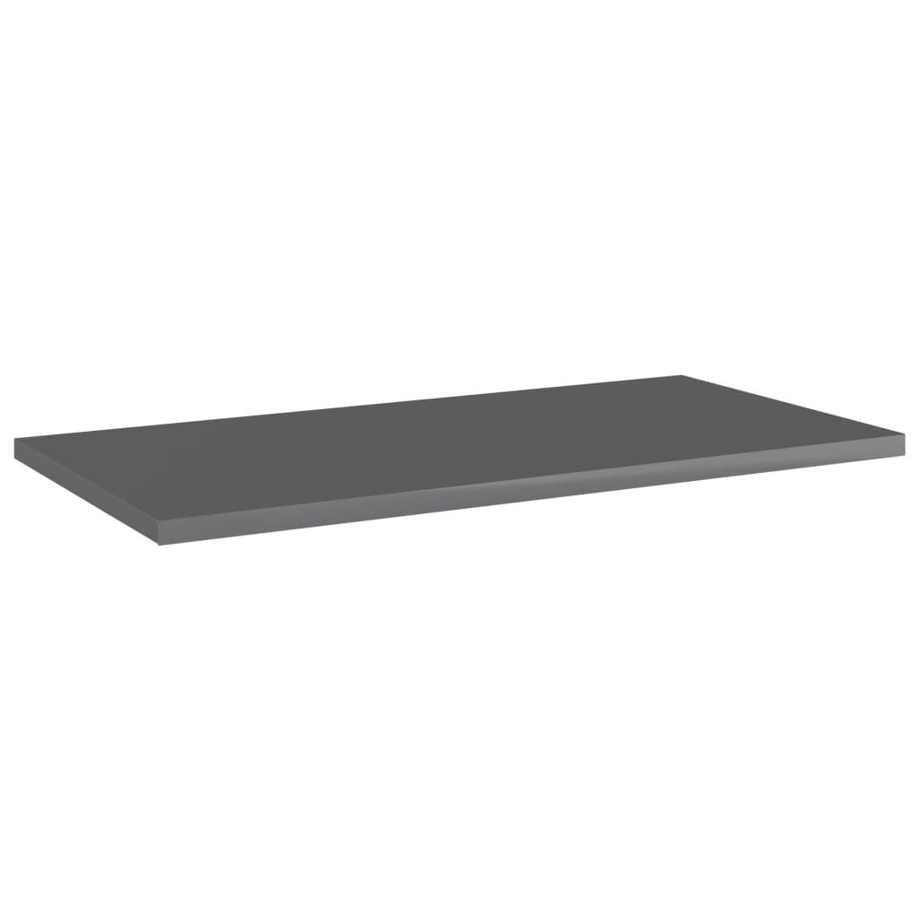 Ripiani Per Libreria 4Pz Grigio Lucido 60X30X1,5Cm Multistrato Grigio Cemento