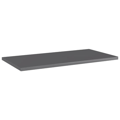 Ripiani Per Libreria 4Pz Grigio Lucido 60X30X1,5Cm Multistrato Grigio Cemento