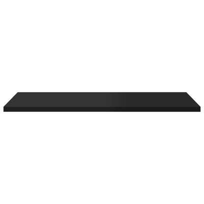 Ripiani Per Libreria 4Pz Nero Lucido 60X40X1,5Cm Multistrato Grigio Cemento