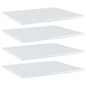 Ripiani Per Libreria 4 Pz Bianco Lucido 60X50X1,5Cm Multistrato Grigio Cemento