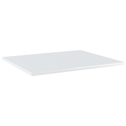 Ripiani Per Libreria 4 Pz Bianco Lucido 60X50X1,5Cm Multistrato Grigio Cemento