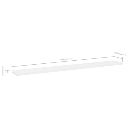 Ripiani Per Libreria 8Pz Bianchi 80X10X1,5 Cm Legno Multistrato Grigio Cemento