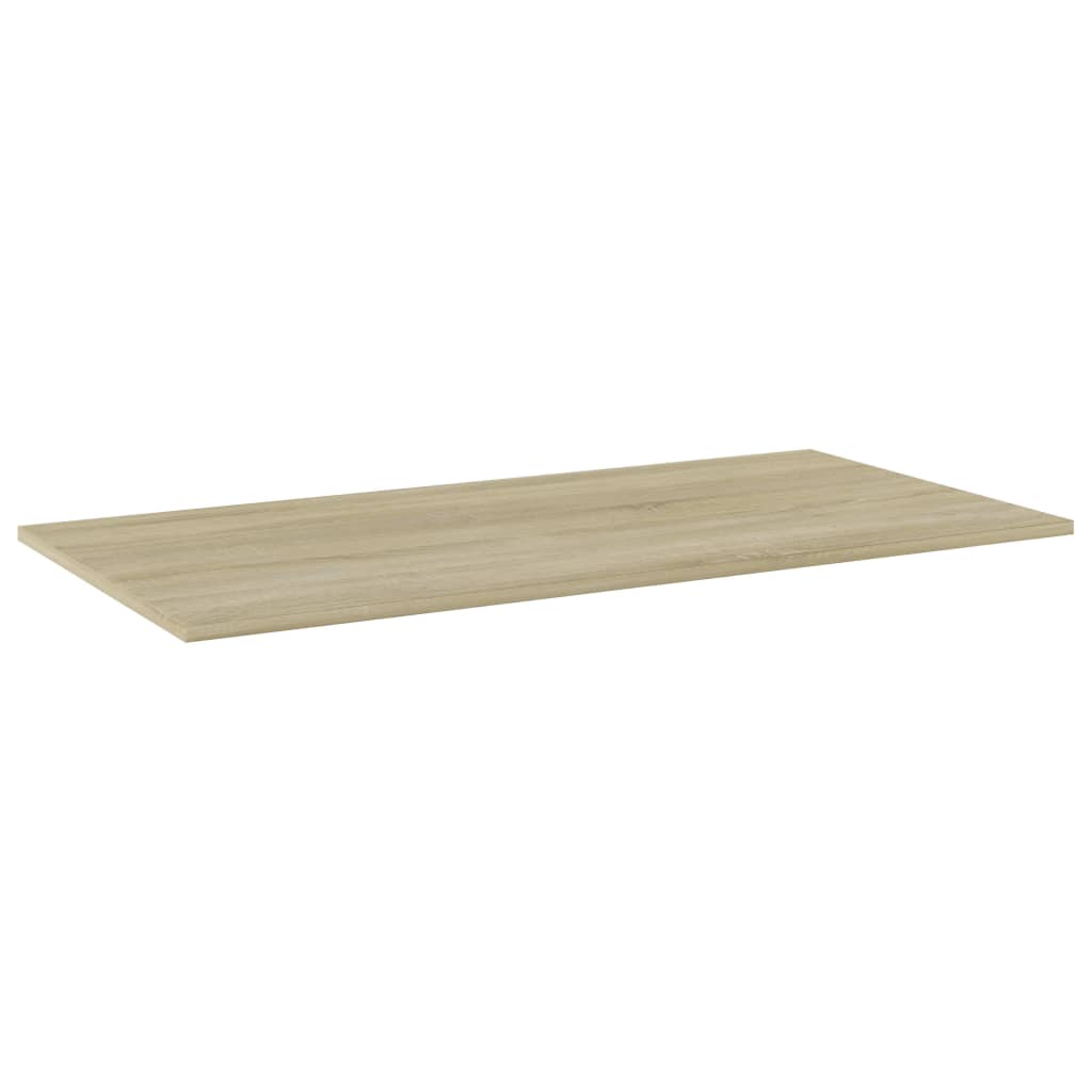 Ripiani Per Libreria 4Pz Rovere Sonoma 80X20X1,5Cm Multistrato Grigio Cemento
