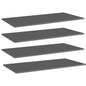 Ripiani Per Libreria 4Pz Grigio Lucido 80X20X1,5Cm Multistrato Grigio Cemento