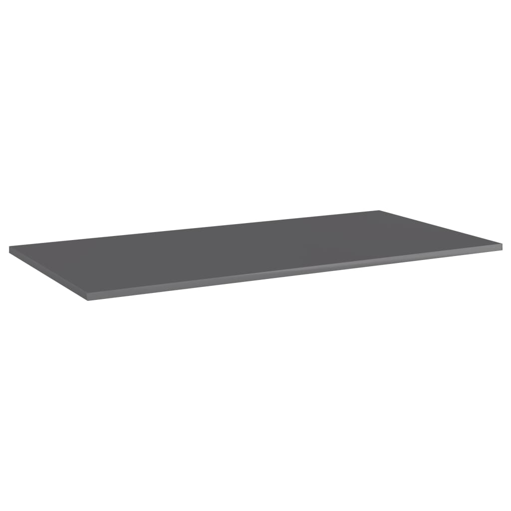 Ripiani Per Libreria 4Pz Grigio Lucido 80X20X1,5Cm Multistrato Grigio Cemento