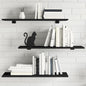 Ripiani Per Libreria 4Pz Neri 80X30X1,5Cm In Legno Multistrato Grigio Cemento