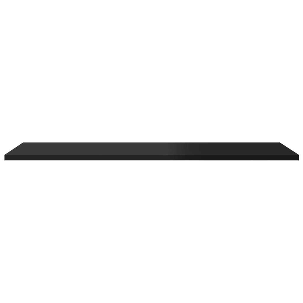 Ripiani Per Libreria 8Pz Nero Lucido 80X30X1,5Cm Multistrato