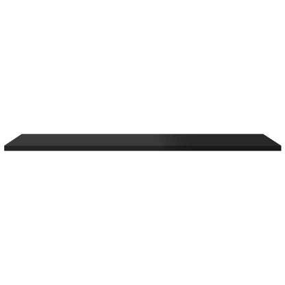 Ripiani Per Libreria 8Pz Nero Lucido 80X30X1,5Cm Multistrato