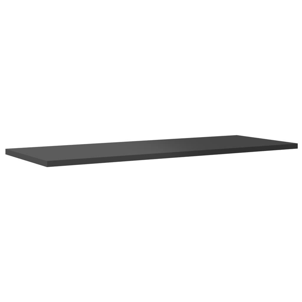 Ripiani Per Libreria 4Pz Grigio Lucido 80X30X1,5Cm Multistrato