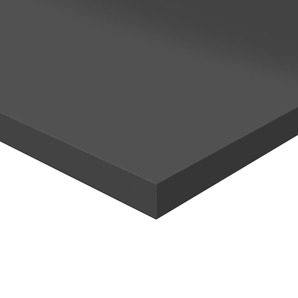 Ripiani Per Libreria 4Pz Grigio Lucido 80X30X1,5Cm Multistrato