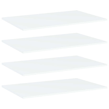 Ripiani Per Libreria 4Pz Bianchi 80X50X1,5 Cm Legno Multistrato