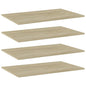 Ripiani Per Libreria 4Pz Rovere Sonoma 80X50X1,5Cm Multistrato