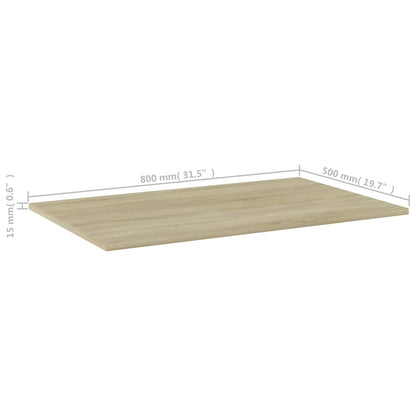 Ripiani Per Libreria 4Pz Rovere Sonoma 80X50X1,5Cm Multistrato