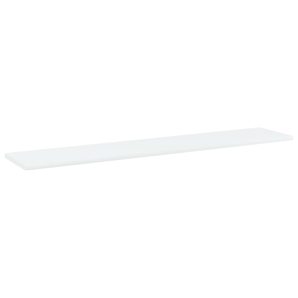 Ripiani Per Libreria 4Pz Bianchi 100X20X1,5Cm Legno Multistrato