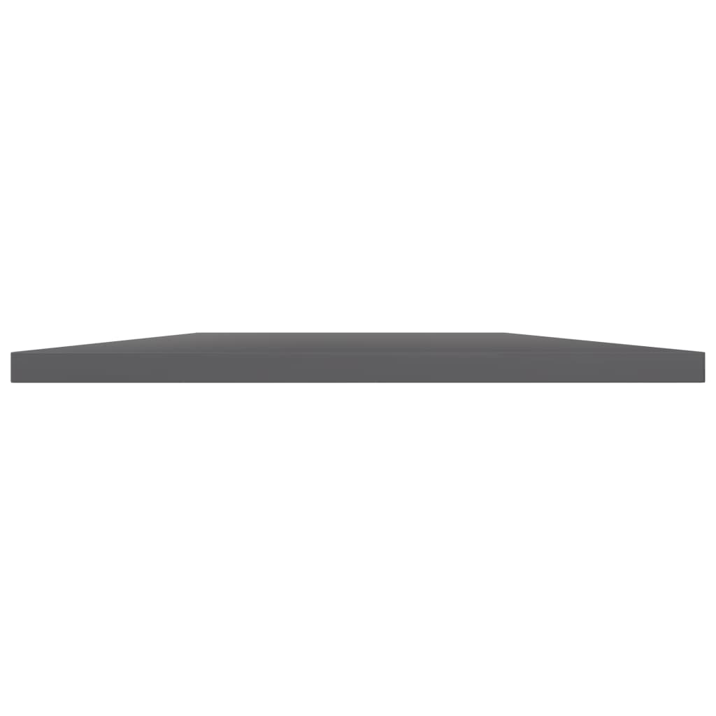 Ripiani Per Libreria 8Pz Grigio Lucido 100X30X1,5Cm Multistrato Nero Lucido