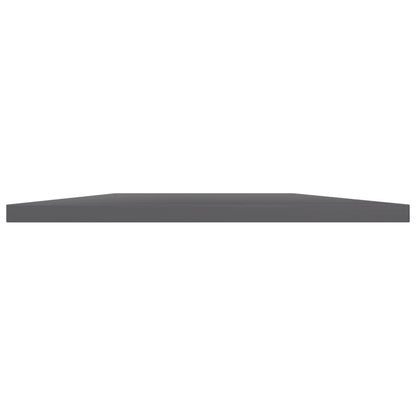 Ripiani Per Libreria 8Pz Grigio Lucido 100X30X1,5Cm Multistrato Nero Lucido