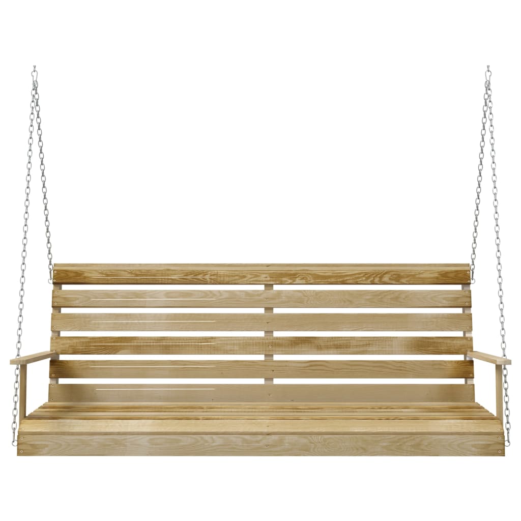 Panchina A Dondolo In Legno Di Pino Impregnato 55X65X60 Cm