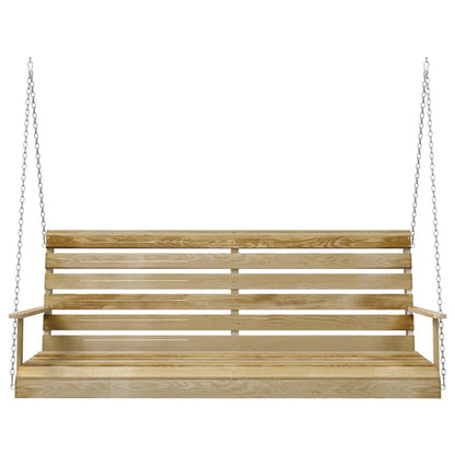 Panchina A Dondolo In Legno Di Pino Impregnato 55X65X60 Cm