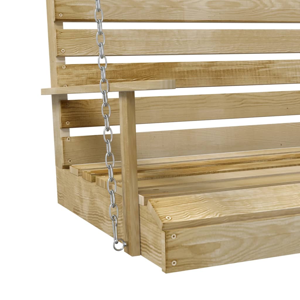 Panchina A Dondolo In Legno Di Pino Impregnato 55X65X60 Cm