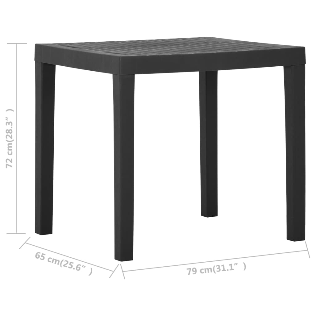 Tavolo Da Giardino 79X65X72 Cm In Plastica