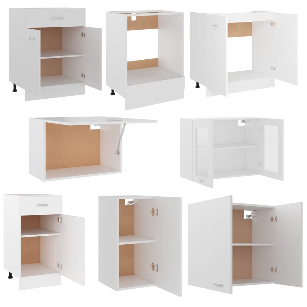Set Armadi Da Cucina 8 Pz Lyon In Legno Multistrato