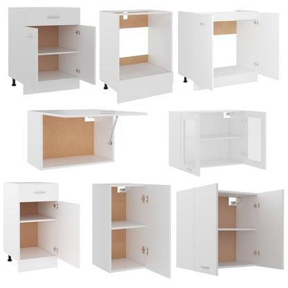 Set Armadi Da Cucina 8 Pz Lyon In Legno Multistrato