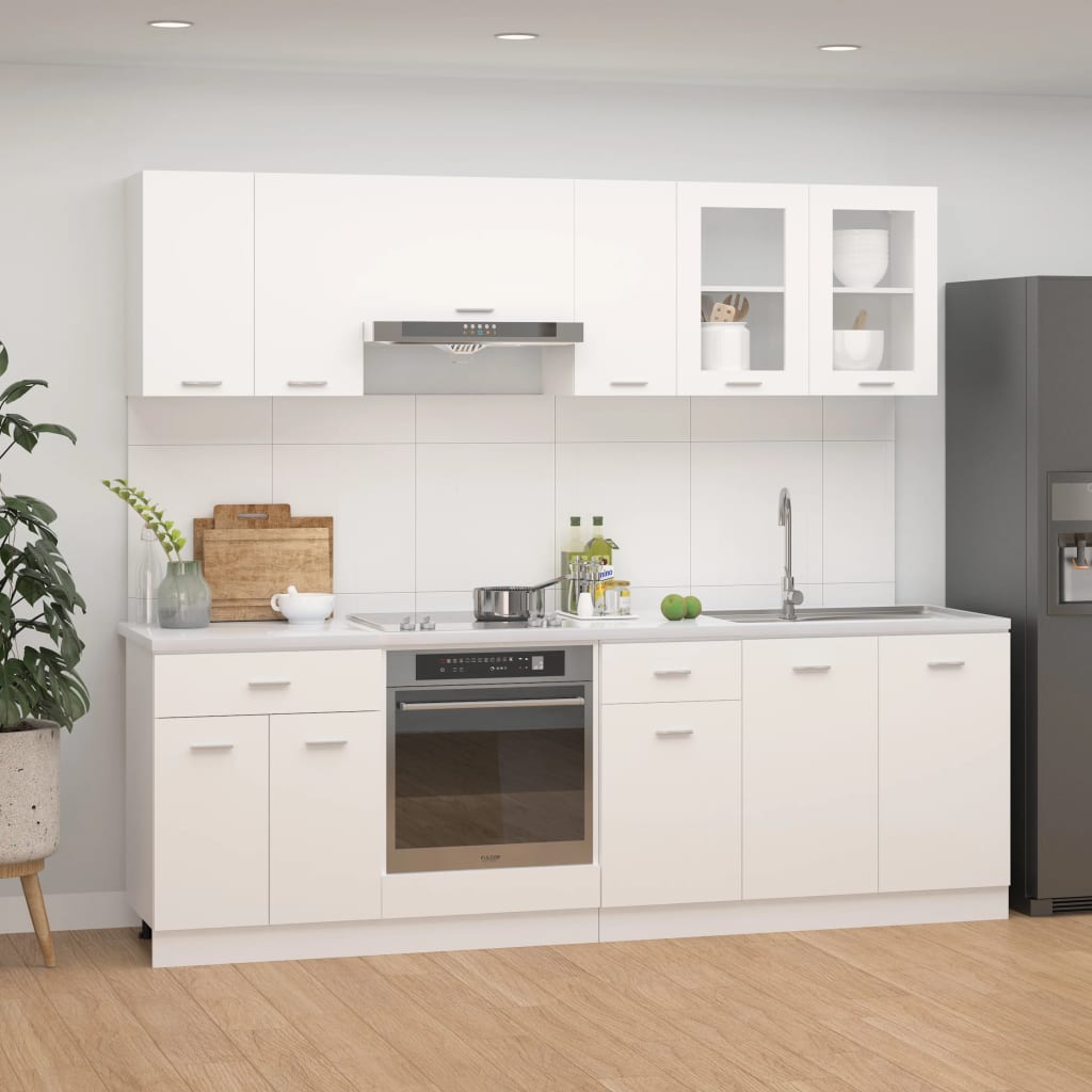 Set Armadi Da Cucina 8 Pz Lyon In Legno Multistrato