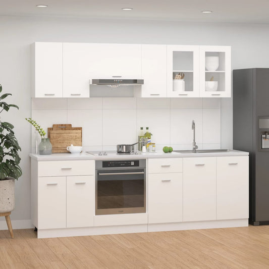 Set Armadi Da Cucina 8 Pz Lyon In Legno Multistrato