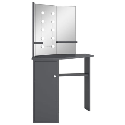 Tavolino Da Trucco Angolare Con Led 111X54X141,5 Cm