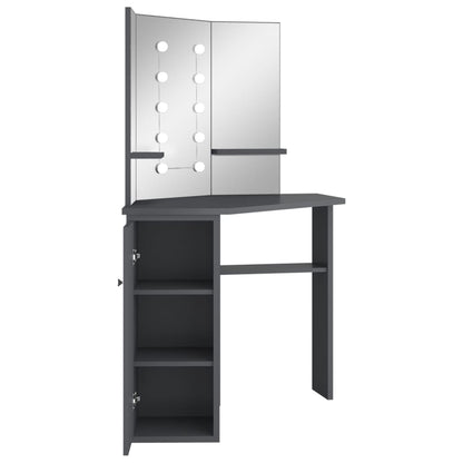 Tavolino Da Trucco Angolare Con Led 111X54X141,5 Cm