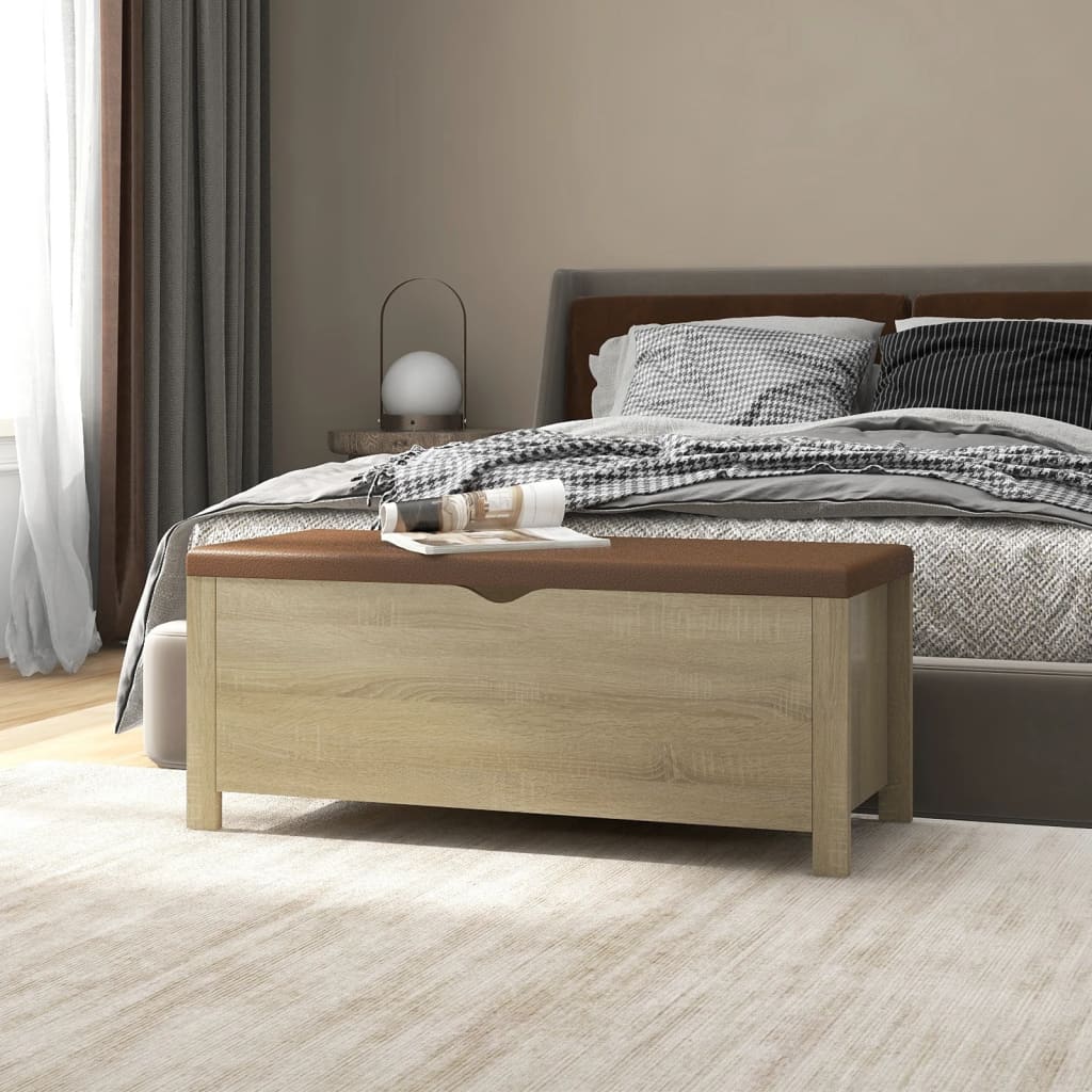 Contenitore Con Cuscino 105X40X45Cm Legno Multistrato
