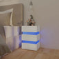 Comodino Con Led 45X35X67 Cm In Legno Multistrato