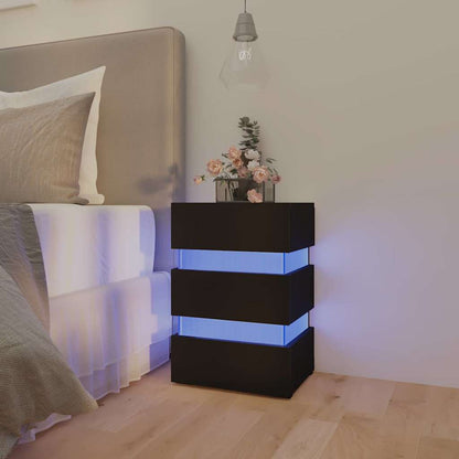 Comodino Con Led 45X35X67 Cm In Legno Multistrato