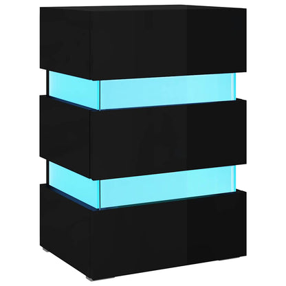 Comodino Con Led 45X35X67 Cm In Legno Multistrato