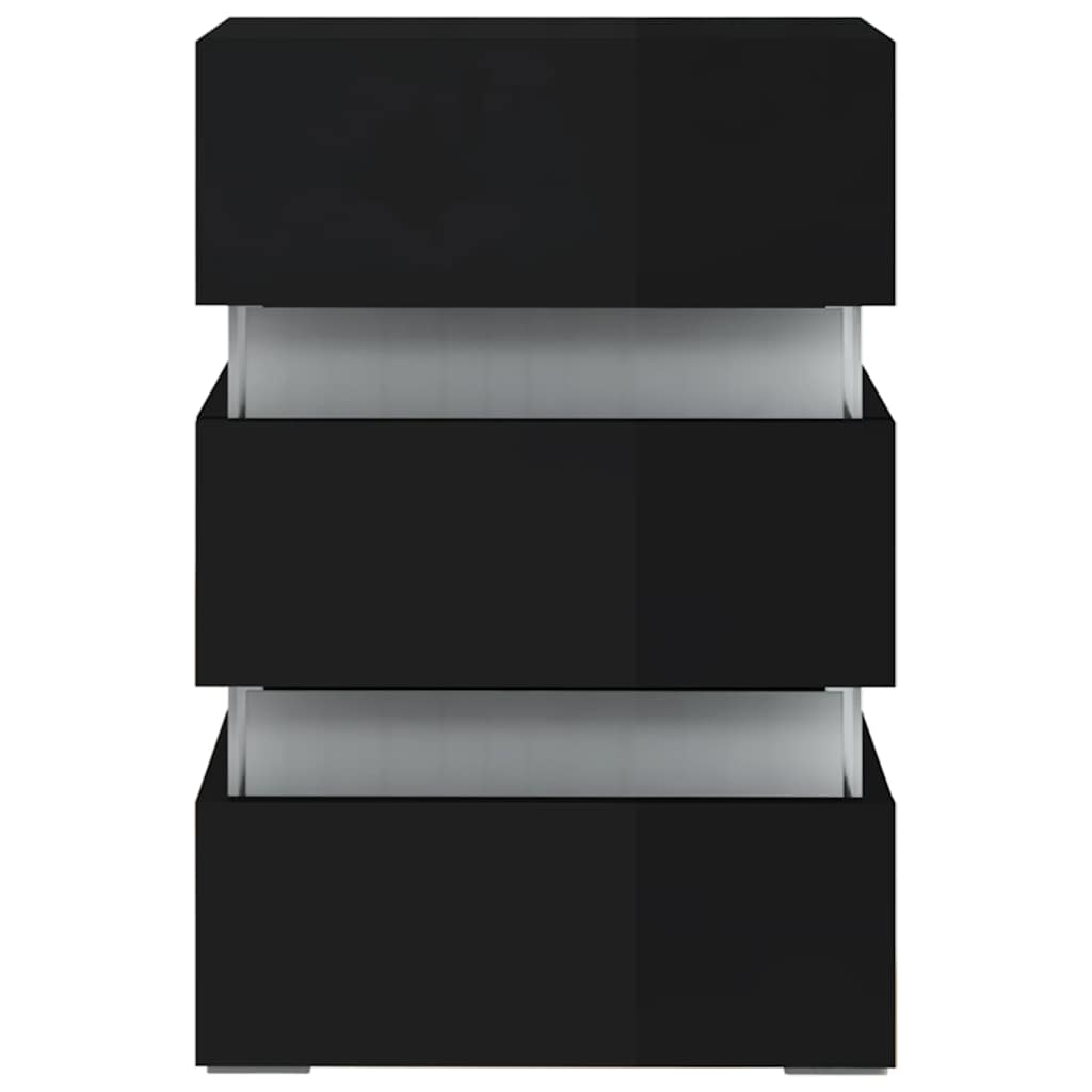 Comodino Con Led 45X35X67 Cm In Legno Multistrato