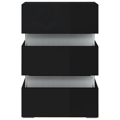 Comodino Con Led 45X35X67 Cm In Legno Multistrato