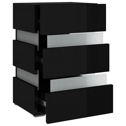 Comodino Con Led 45X35X67 Cm In Legno Multistrato