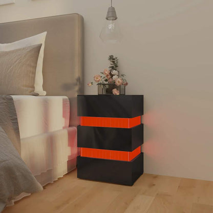 Comodino Con Led 45X35X67 Cm In Legno Multistrato