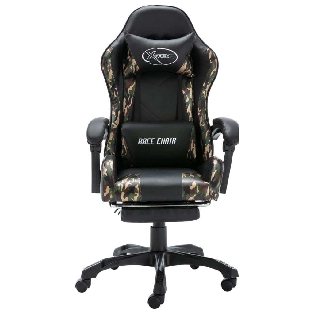Sedia Da Gaming Nera E Mimetica In Similpelle