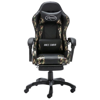 Sedia Da Gaming Nera E Mimetica In Similpelle